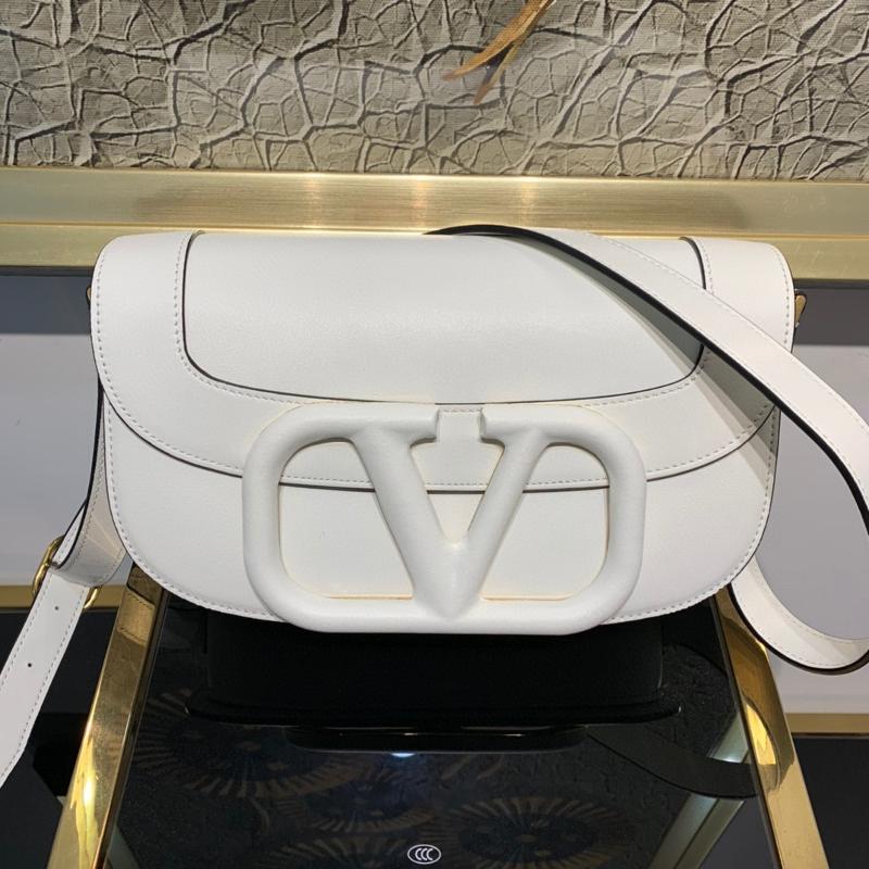 Valentino Shoulder Tote Bags VA1011 plain leather buckle white